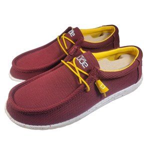 Hey Dude Wally Sox Maroon Mens Casual Moccasins Size 13